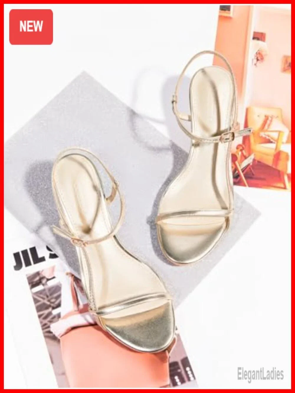 Faux Leather Kitten Heel Sandals Strappy Ankle Strap Open Toe Party Wedding